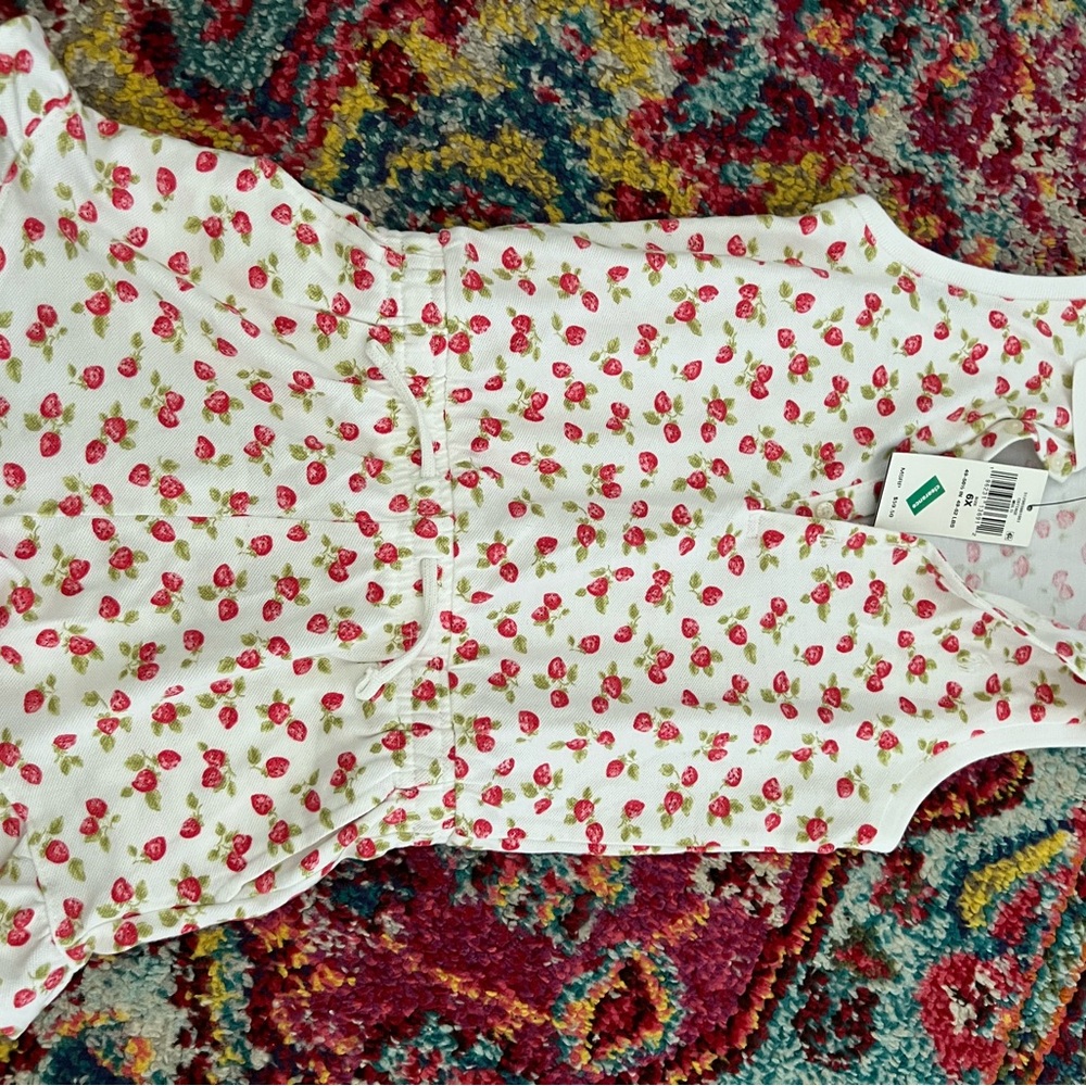 Polo Ralph Lauren Strawberry Print Polo Romper